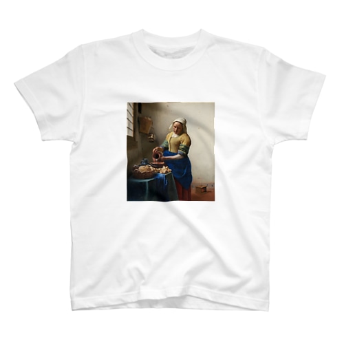 フェルメール / 牛乳を注ぐ女(The Milkmaid 1660) Regular Fit T-Shirt