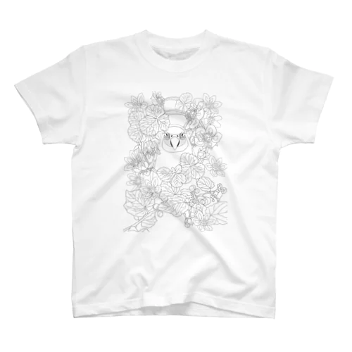 【大人の塗り絵】鳥と花Ver1 Regular Fit T-Shirt