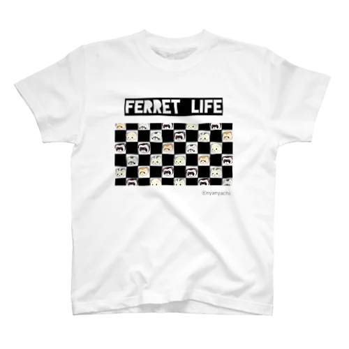 市松フェレット Regular Fit T-Shirt