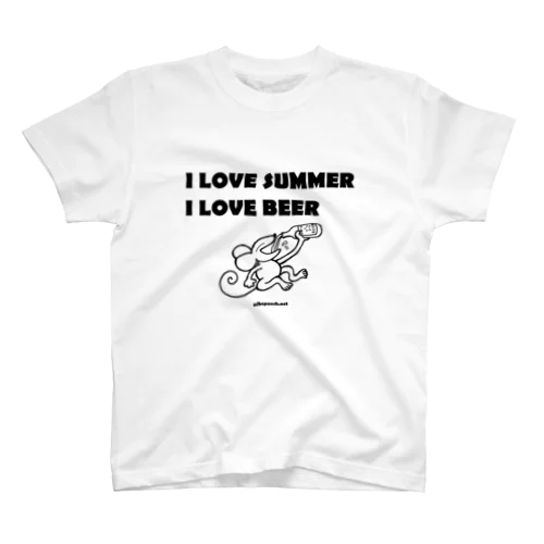 I LOVE SUMMER, I LOVE BEER スタンダードTシャツ