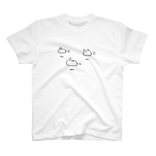 むてきの空飛ぶうさぎ隊シャツ（白地用） 티셔츠