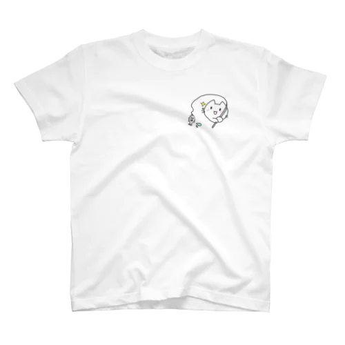 フィッシングねこ(白生地用) Regular Fit T-Shirt