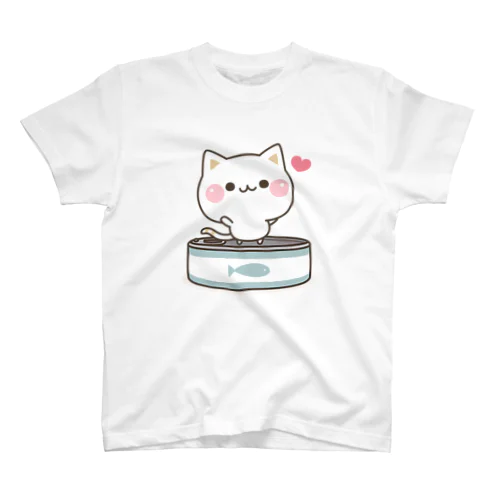 気づかいのできるネコ　さかな缶 スタンダードTシャツ