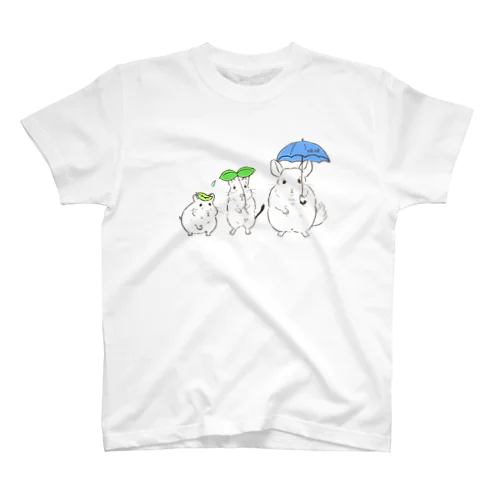 雨の日の小動物 スタンダードTシャツ