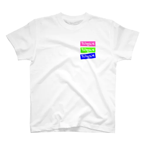 ボックスロゴ×3(ピンク・ミドリ・アオ) スタンダードTシャツ