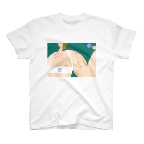 筋肉タトゥーの女の子 Regular Fit T-Shirt