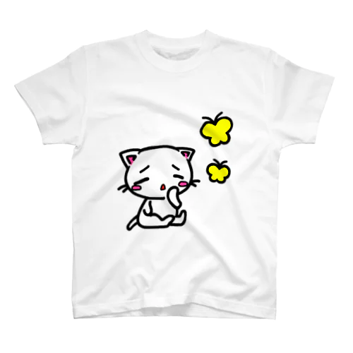 子猫とちょうちょ スタンダードTシャツ