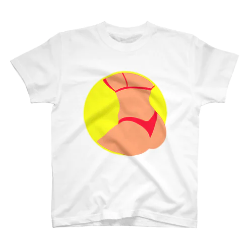 Summer Butt(ネオンイエロー) Regular Fit T-Shirt