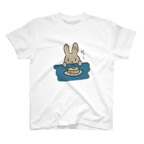 ぽちゃうさ　がまんする スタンダードTシャツ