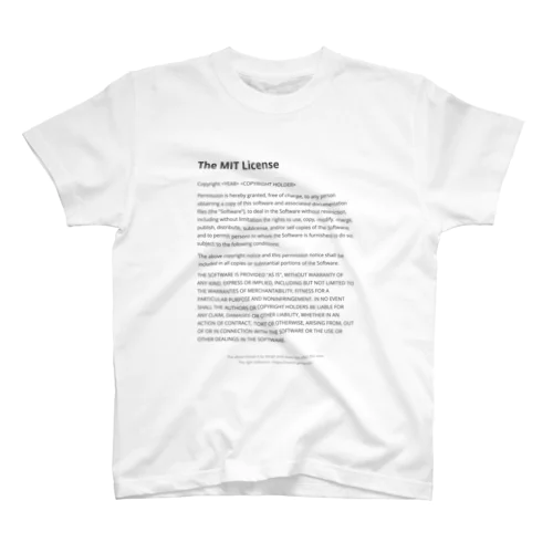 The MIT License スタンダードTシャツ