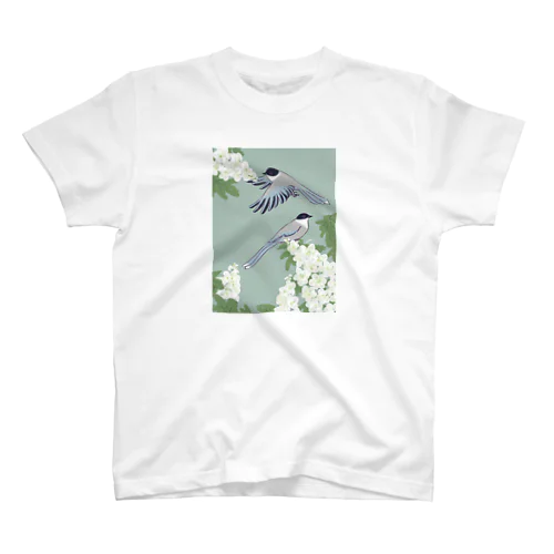 オナガと紫陽花 Regular Fit T-Shirt