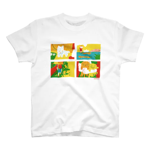 夏のさんぽ犬 Regular Fit T-Shirt