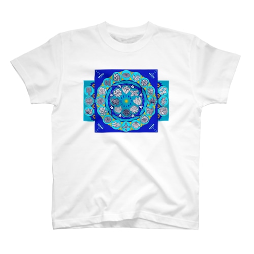 T-29 弁慶草曼荼羅　-青- Regular Fit T-Shirt