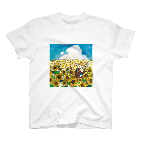 ひまわり畑とシャリ Regular Fit T-Shirt
