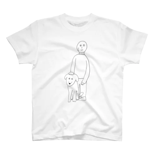 犬と犬の従者 スタンダードTシャツ