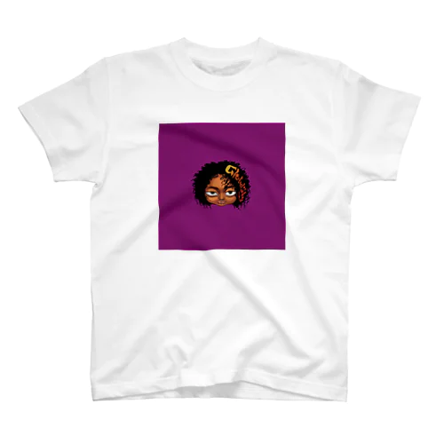 グローバル顔~紫~ Regular Fit T-Shirt