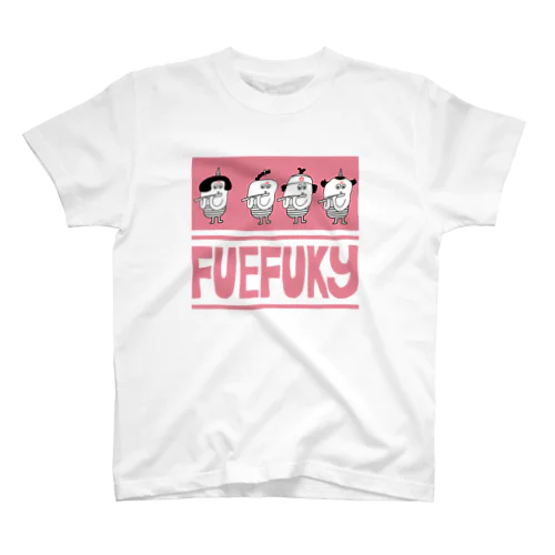 横笛隊~FUEFUKY~ PINK Regular Fit T-Shirt