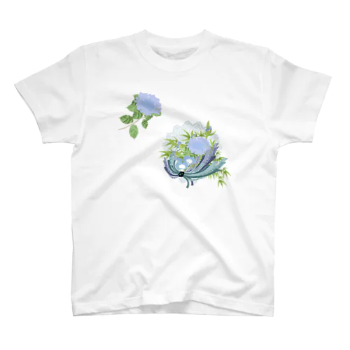 紫陽花と朝顔 Regular Fit T-Shirt