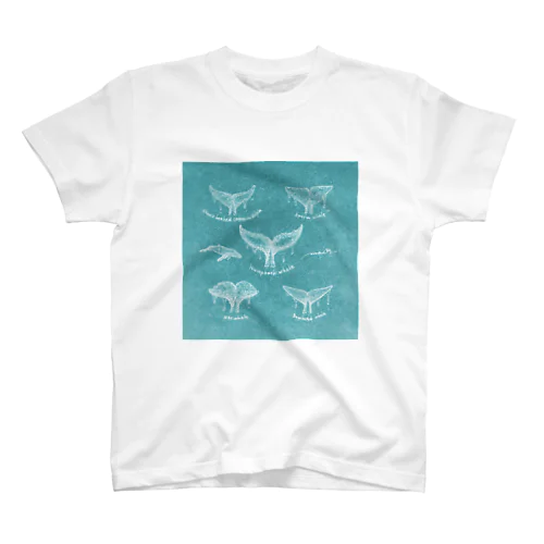 Whales Tail Collection1  retro blue Regular Fit T-Shirt