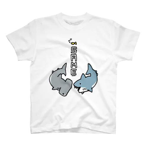 らくがきシリーズ-サメさんとシュモクザメさん スタンダードTシャツ