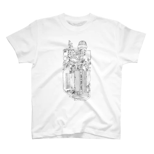 LANCIA DELTA ENGINE(BK) Regular Fit T-Shirt