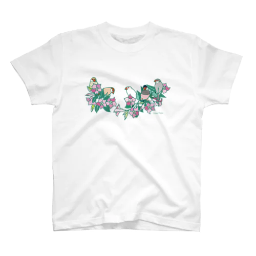 文鳥とサンパラソル 티셔츠