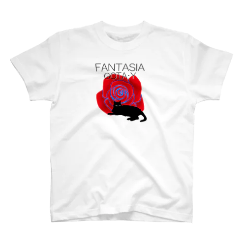 FANTASIA～黒猫と薔薇 Regular Fit T-Shirt