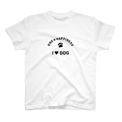 I LOVE DOG　ONEHAPPINESS Regular Fit T-Shirt