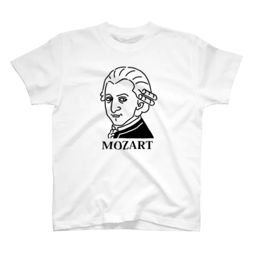 モーツアルト Mozart イラスト 音楽家 偉人アート モーツァルト ストリートファッション スタンダードTシャツ