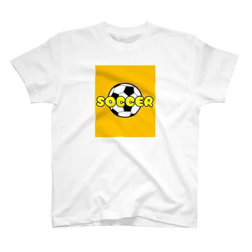 サッカーボール柄Tシャツ（黄色/白） スタンダードTシャツ