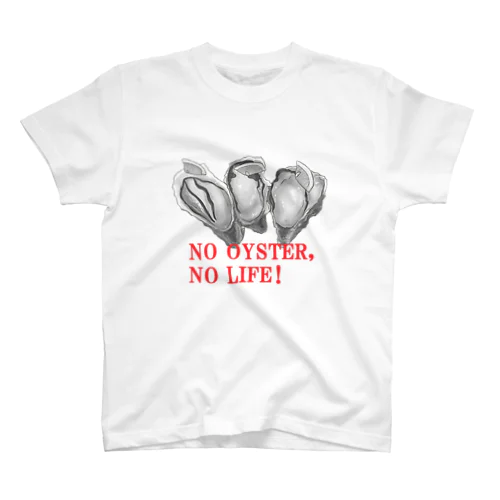 NO牡蠣NOライフT(モノクロ) 티셔츠