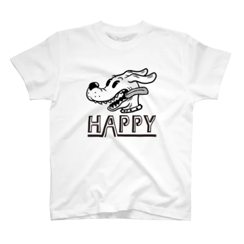 happy dog (black ink) スタンダードTシャツ