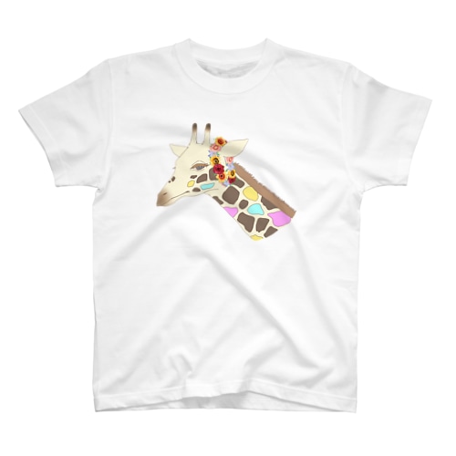 キリンと花かんむり Regular Fit T-Shirt