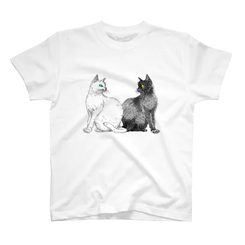 白猫と黒猫 Regular Fit T-Shirt