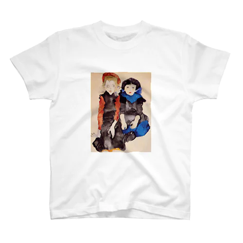 エゴン・シーレ / 1911 / Two Little Girls / Egon Schiele Regular Fit T-Shirt