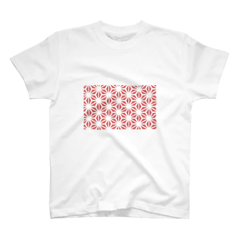 麻の葉 紅 Regular Fit T-Shirt