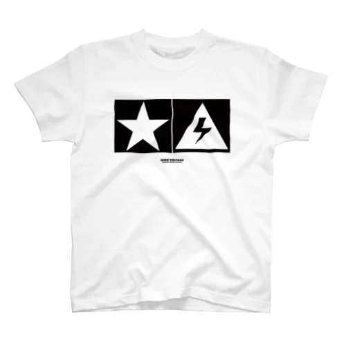 thunder and star 白 Regular Fit T-Shirt