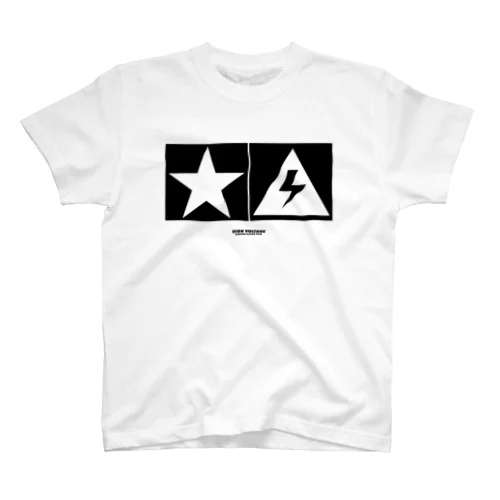 Thunder and Star 白 Regular Fit T-Shirt