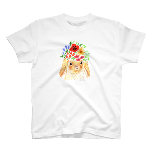 花畑のロップイヤー スタンダードTシャツ