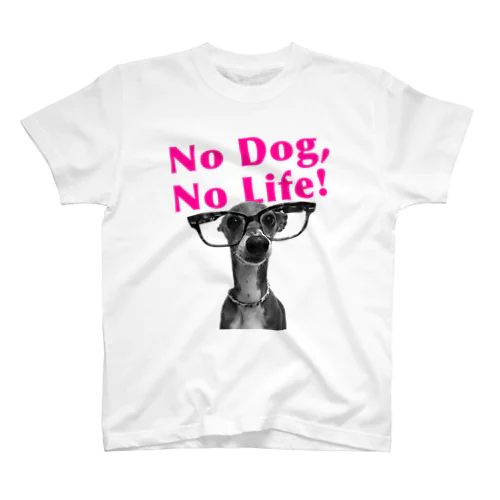 No dog,No life! ピンク Regular Fit T-Shirt