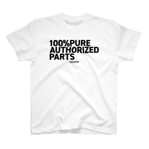 100% PURE PARTS 白 Regular Fit T-Shirt