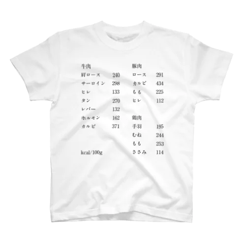 肉のカロリー Regular Fit T-Shirt