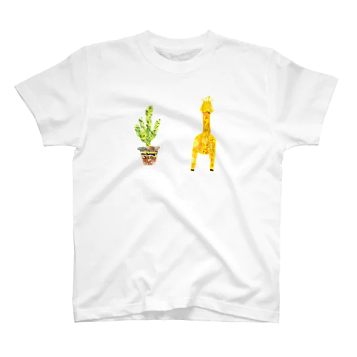 キリンと観葉植物 スタンダードTシャツ