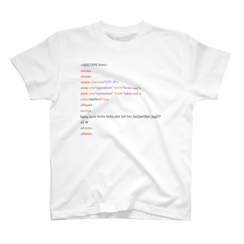 html スタンダードTシャツ