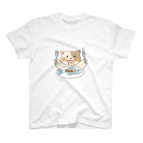 食いしん坊なねこちゃん Regular Fit T-Shirt