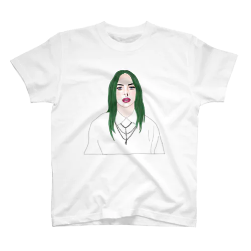 Green Hair Girl Regular Fit T-Shirt