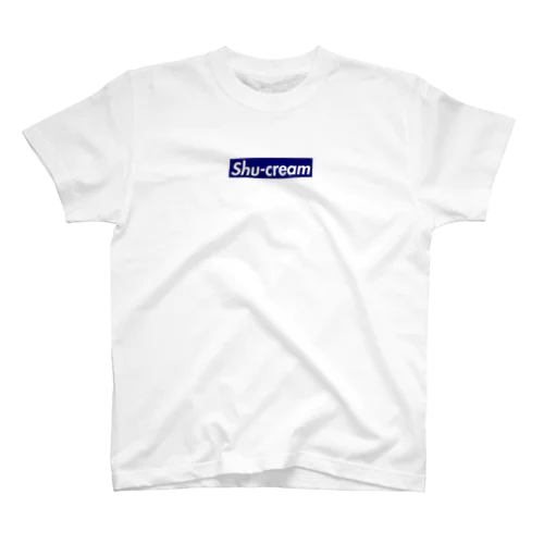 Shu-cream Box Logo Tee Navy スタンダードTシャツ