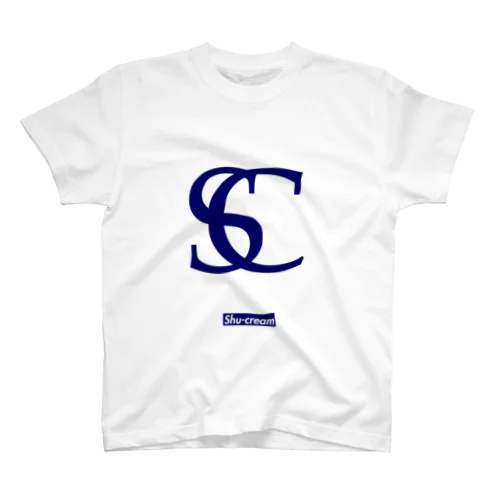 Shu-cream Logo Tee Navy Classic スタンダードTシャツ