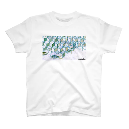 ウヲノメ ブルー スタンダードTシャツ