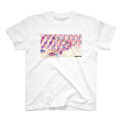 ウヲノメ ピンク スタンダードTシャツ